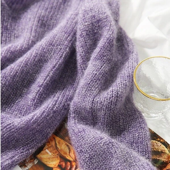 Sale 1ballX50g Fluffy MOHAIR Cotton Shawls Sweater Wrap Hand Knit Crochet Yarn - Image 4 of 4