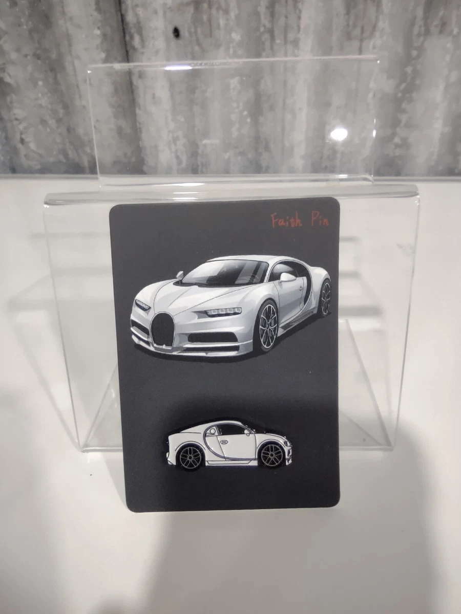 Faith Pin Badge Bugatti Chiron White 40x16mm COLLECTIBLE 42 Of