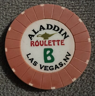 20x ALADDIN HOTEL CASINO ROULETTE B hotel casino gaming chip - Las Vegas, NV