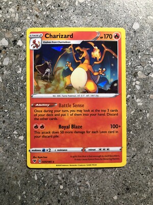 Pokemon TCG Cards Charizard 025/185 Vivid Voltage Cracked Ice Holo
