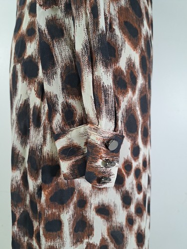 Camicia da giorno LK BENNETT Sade Toffee marrone bianca stampa animalier manica lunga abito UK 6 - Foto 5 di 20