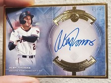 Alek Thomas 2020 Bowman Transcendent SP Autograph Auto Signed 20/25 Diamondbacks