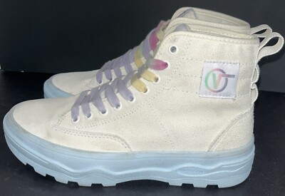 Vans Sentry WC Shoes Women's 8.5 Ivory Suede  Chunky Sole High Top Sneakers