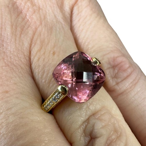 Anello David Yurman Chatelaine con tormalina rosa e diamanti - Foto 4 di 4