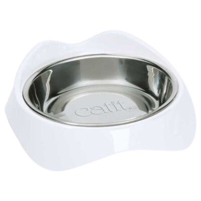 Catit Pixi Katzennapf weiß, 200ml, schnurrhaarfreundlich, rutschfest 16x26cm