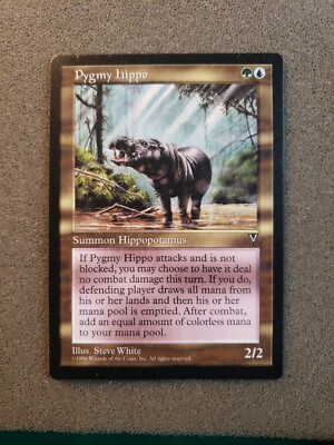 Pygmy Hippo Visions NM Blue Green Rare MAGIC THE GATHERING MTG