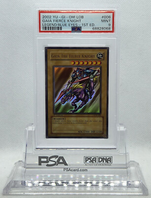 YUGIOH 1ST ED LOB-006 GAIA FIERCE KNIGHT ULTRA RARE HOLO PSA 9