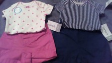 Carter's Baby Girl Lot of 8 Pieces Bodysuits  Shorts - SIZE 3 MONTHS