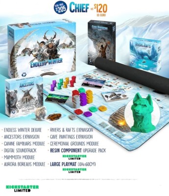 Brettspiel | ENDLESS WINTER | Kickstarter Edition | Chief Pledge | NEW | Deutsch