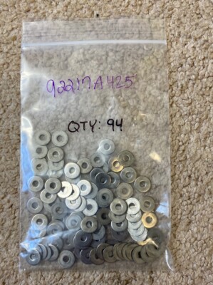 Pack of 94 McMaster-Carr 18-8 SS 7/16'' OD #6 Screw Flat Washer P/N 92217A365
