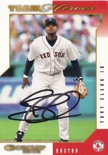 Tony Clark Signed 2003 Donruss Team Heroes Red Sox Baseball Card #93 Autograph
