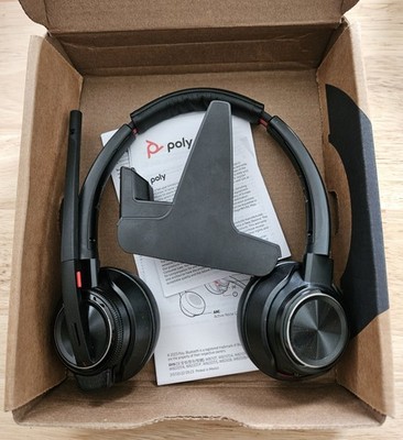 Poly SAVI 8220 Office Dual Ear Headset, 85T31AA#ABA, Date: Mar 26 HWarranty