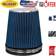 Blue 6" Universal Cold Air Cone Filter – Boost Truck Performance & Horsepower