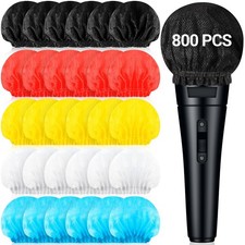 800 Pcs Disposable Microphone Cover Non Woven Handheld Microphone Windscreen ...