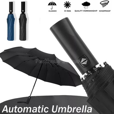 NEW Automatic Umbrella Sun / Rain Anti-UV Windproof 3 Folding Compact Umbrella