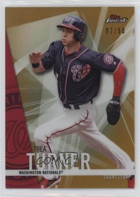 2017 Topps Finest Gold Refractor 7/50 Trea Turner #7 15r3
