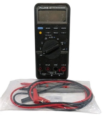 Fluke 87 True RMS Digital Multimeter Fully Tested Working + New Test Leads