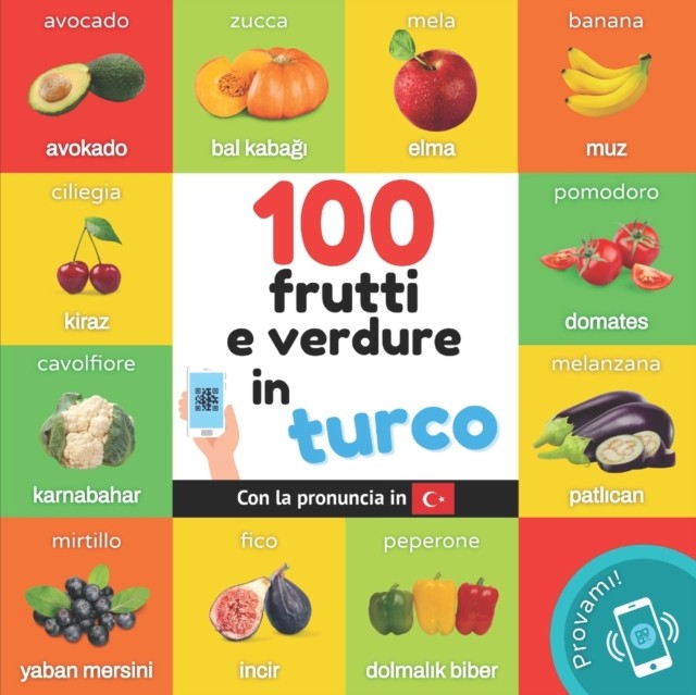 100 frutti e verdure in turco by Yukismart (Paperback Book)