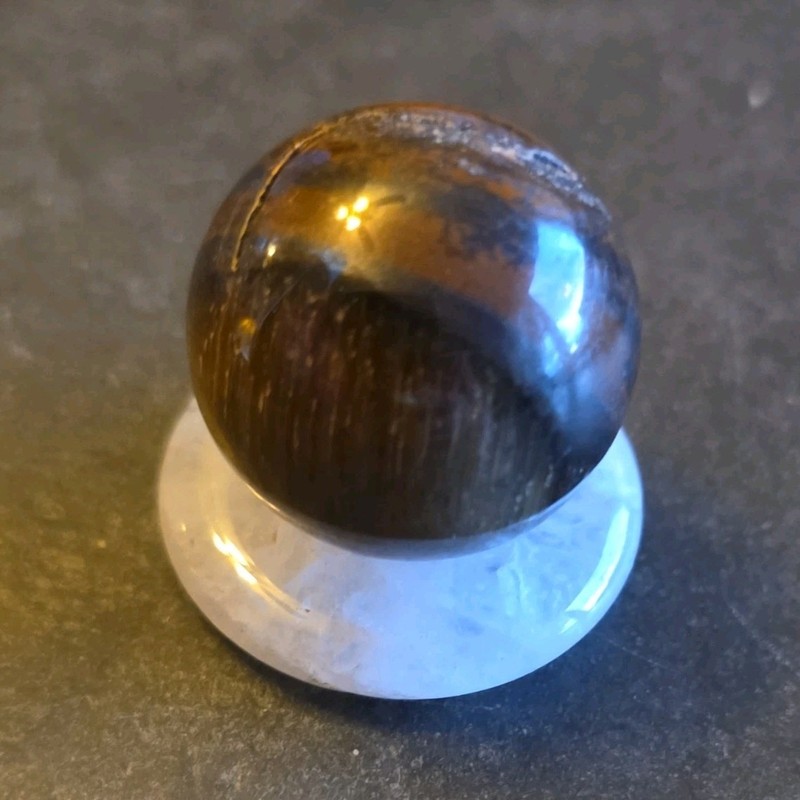 Tiger's Eye Sphere Crystal Specimen Mineral 25.2mm Collector Display Specimen