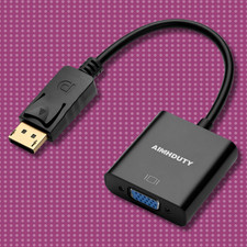 Displayport DP Male To VGA Female Adapter Display Port Cable Converter A6O8