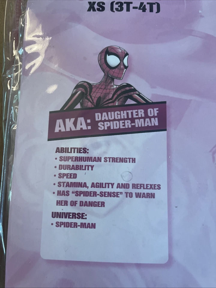 Marvel Spider-Girl Toddler Halloween Costume Spider-Man’s Daughter XS 3T 4T NEW - Image 3 of 4