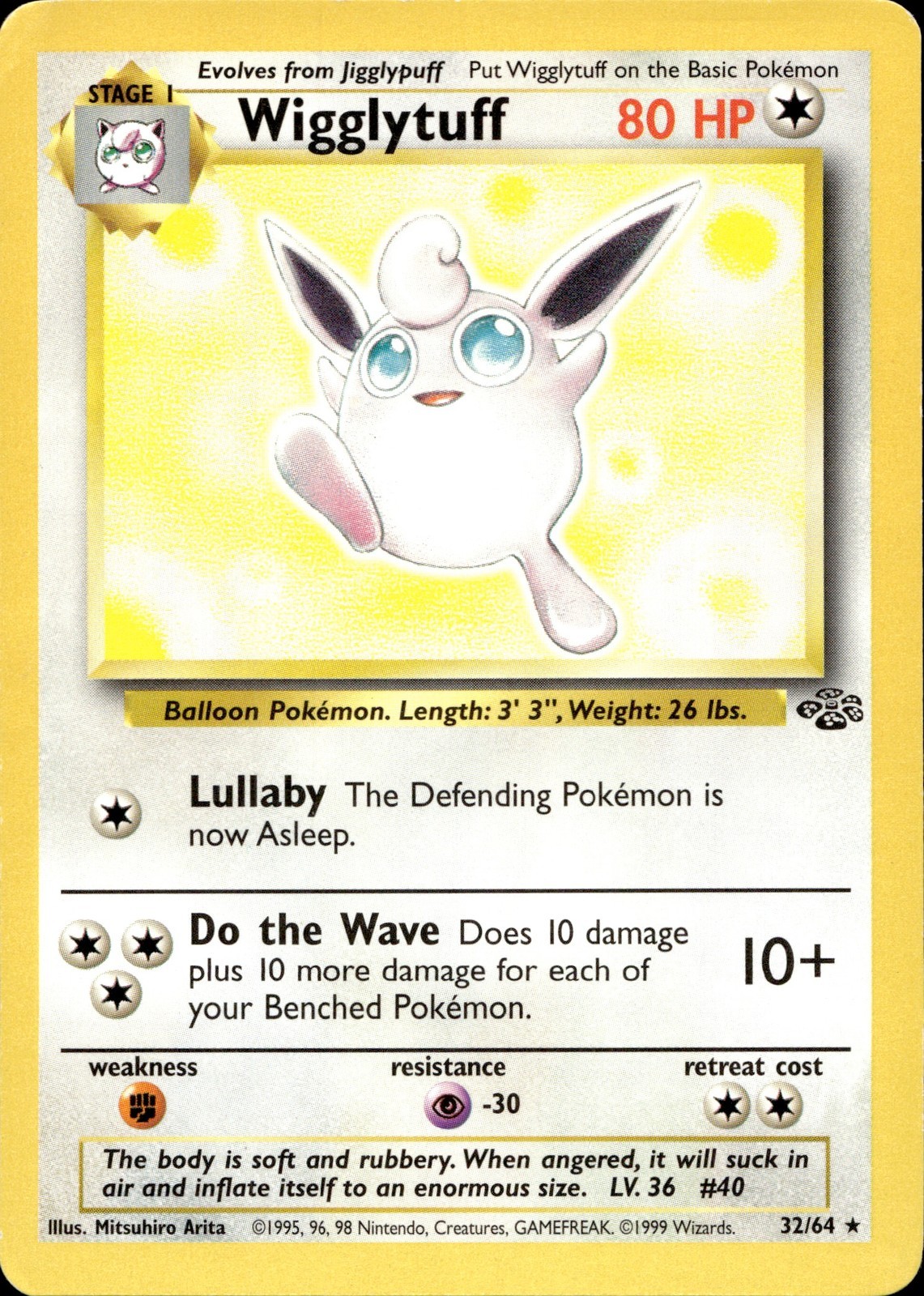 Wigglytuff (32) Unlimited Rare Jungle 32/64 MP