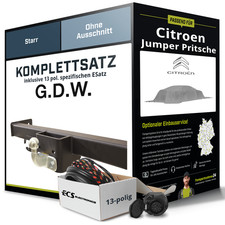 Für CITROEN Jumper Pritsche Typ 250 Anhängerkupplung starr +eSatz 13pol 11- Set