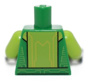 LEGO Minifigure Torso Green Nexo Knights Aaron Fox lime circuitry 70364 orange