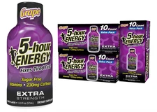 5-hour ENERGY Extra Strength Shots, Grape, 230mg Caffeine, Sugar-Free, 30 Ct