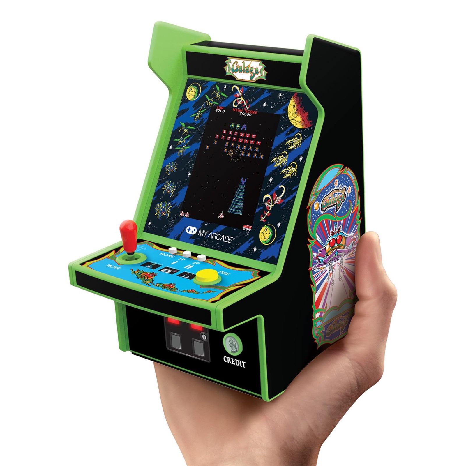 Galaga Micro Player Pro Portable Retro Arcade Console with 2.75-inch Colour Screen - Image 2