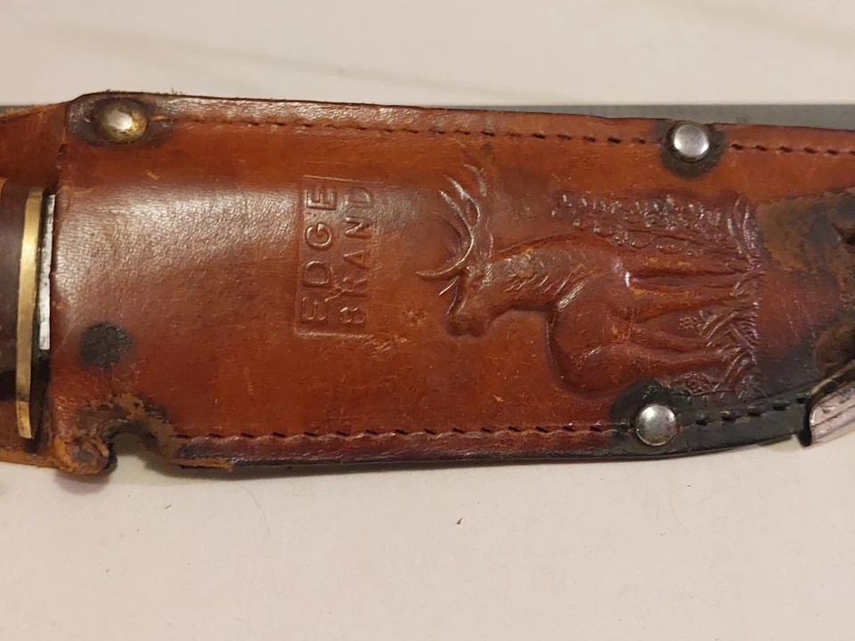 Cuchillo Bowie Original Vintage Edge Marca Solingen Alemania 457 Mango Ciervo Foto 2 de 4
