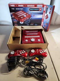 Hyperkin Retron 3 Launch Edition Red Console: NES - SNES - SEGA GENESIS OPEN BOX