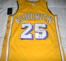 GAIL GOODRICH L0SANGELES LAKERS RARE W/COA SIGNED OFFICIAL LICENSED NIKE JERSEY