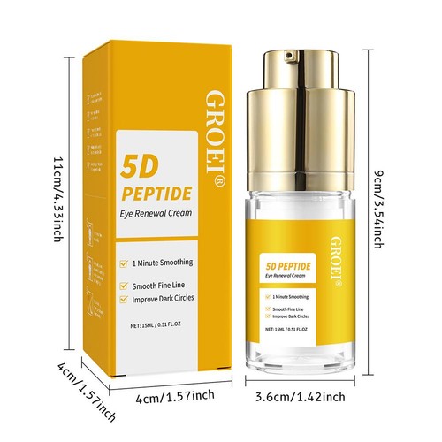 Crema de ojos péptido 5D - Suaviza líneas finas y mejora las ojeras - Imagen 8 de 9