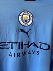 Puma De Bruyne Manchester City 22/23 Long Sleeve Jersey 13-14 Youth w/ UCL Patch — photo 4