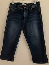 Ymi Wannabettabutt High Rise Crop Cropped Jeans Blue Denim Juniors 11/30