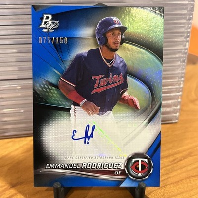 2022 Bowman Platinum - Top Prospects Emmanuel Rodriguez Auto Blue Refractor/150