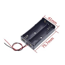 High Quality 18650 3.7V Battery Cell Holder Wired Case Box 2 Position