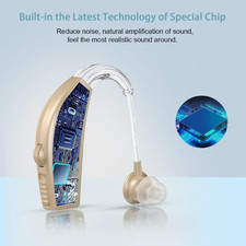 Digital Hearing Aid Amplifier Rechargeable for Seniors Noise Cancelling Both Ear