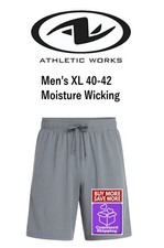 Athletic Works Men's Size XL 40-42 Active Mesh Flannel Shorts Gray 9" Inseam