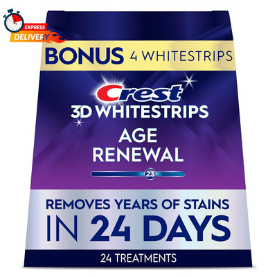3D Whitestrips Professional Effects Plus, 3D White, Teeth Whitening Strip Kit, 4