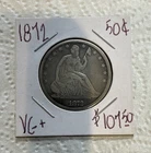 1872 Seated Liberty Half Dollar Silver 50C Circulated Uncertified
