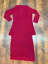 Weekenders 2 Piece Set Skirt Top Size M Skirt S Slinky Wrinkle Free Material Red