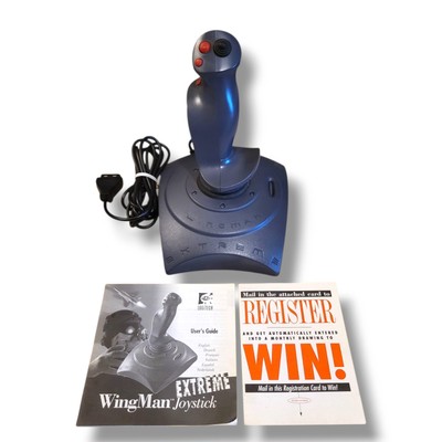 Vtg Logitech Wingman Extreme 15 Pin Joystick Model 3002 With User Guide, No Box 