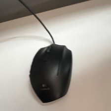 Logitech Wired Optical Mouse Black Scroll Wheel 3 Buttons Standard Computer