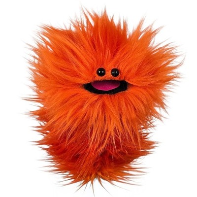 Professional Muppet-Style Hand Puppet Practice Orange Monster Wackadoo