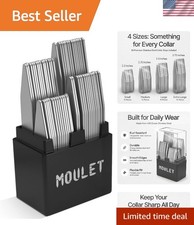 Collar Stays - 56-Piece Set in 4 Sizes with Precision Case   Gift for Sharp-D...