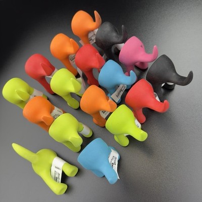 17 x neue IKEA BASTIS Hundeschwanz Wandhaken (seltene Farben) einige Spuren