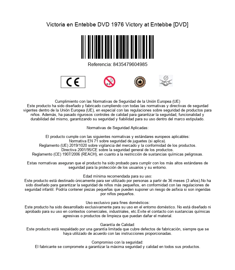 Victoria en Entebbe DVD 1976 Victory at Entebbe [DVD] - Imagen 3 de 3