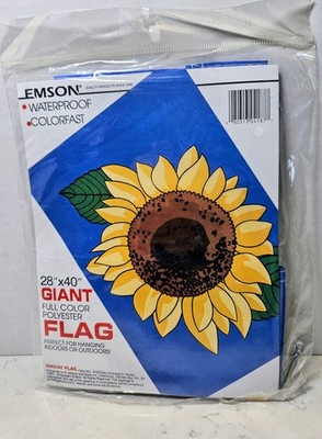 New Emson Giant Flag 28 X 40 Outdoor Indoor Sunflowers Summer Waterproof 